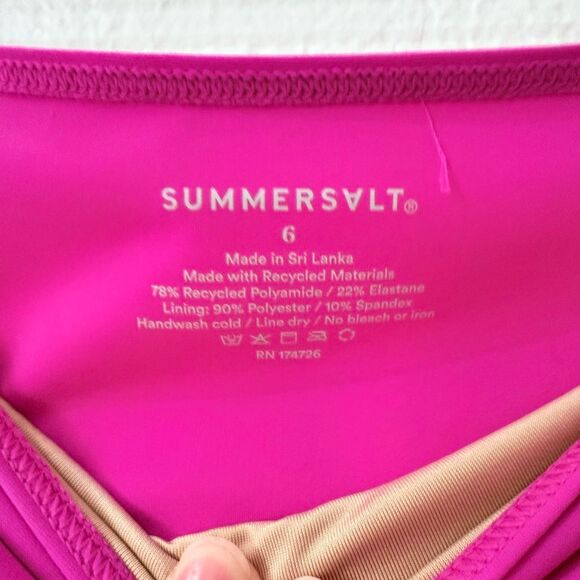 New Summersalt Women’s Size 6 Pink Fuchsia Bikini Bottom Swimwear - Picture 4 of 6